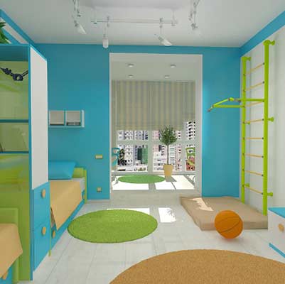 Дизайн интерьера детской комнаты