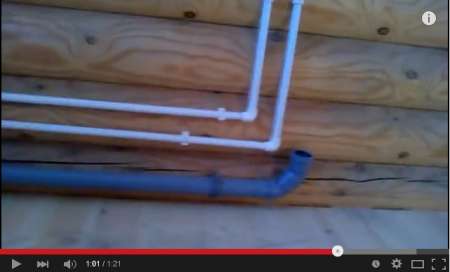 Монтаж водопровода и канализации в доме из сруба